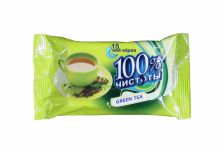 Салфетки влажные Озон/100%Чистоты (15шт) Зеленый чай (160уп)
