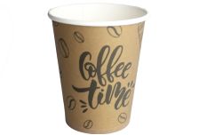 Бум стакан УП 0,250 диам 80мм  Кофе тайм  /20п * 50шт/ (1000шт)