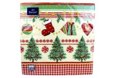 НГ Салфетки 33х33, 20 шт,3 сл. БОГЕТ (12 уп) НГ ЕЛОЧКИ