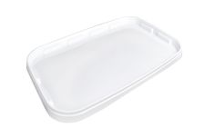 Крышка к ведру   11л   прозрачная прямоугольная   /366*243/   Альянс-Упак   (60шт)