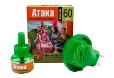 Репелленты Электрофумигатор+Жидкость 60 дней АТАКА (24уп)