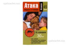 Жидкость от комаров для электрофум. АТАКА 30мл, 45 ночей (12уп)