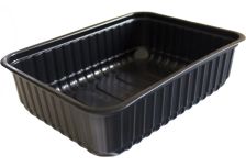 Контейнер Стирол прямоуг. низкий черный 0,750л  179*132*46 /20уп*50шт/ (1000шт)