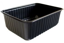Контейнер Стирол прямоуг. низкий черный 1л  179*132*64 /20уп*50шт/ (1000шт)