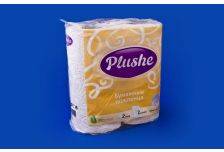 Полотенца бумажные 2-х слойные PLUSHE Стандарт 14 м (12упх2шт)