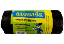Пакет мусорный  60лит 30шт (Василек) 10 мкм (33уп)