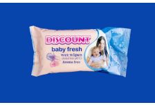 Салфетки влажные Озон/Дисконт (40шт) Без запаха (30уп)