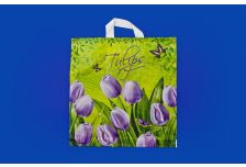 Пакет петля  Интерпак 40х42 Тюльпаны /20уп х 25шт/ ПВД 45мкм (500шт)