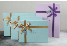 Набор подарочных коробок 1/3 Прямоугольный МОМЕНТ с бантиком и мишкой