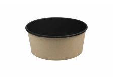 ОСК емкость круглая Round Bowl 750 ДНО черно-крафт 150(128)х60мм (270шт). Вместимость 600мл