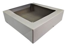 ОСК Короб для тортов с прозрачной крышкой КТ100 225х225х100 белый Патичерри (50шт)