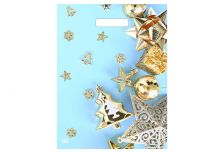 Пакет выруб  НГ Тико 31х40 Золотые игрушки /10уп х 50шт/ (500шт) ламин.