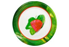 Бум тарелка Папирус д.180мм Клубничный фреш /10уп * 50шт/ (500шт)