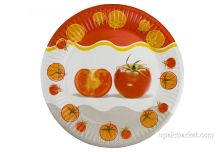 Бум тарелка Папирус д.180мм Томатная рапсодия /10уп * 50шт/ (500шт)