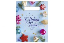 Пакет выруб  НГ Тико 19х25 Новогодние шарики и звезды /30уп х 100шт/ (3000шт) .