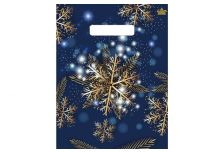 Пакет выруб  НГ Тико 23х30 Снежинка /30уп х 100шт/ (3000шт) .