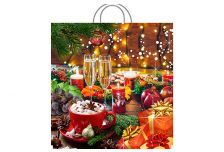 Пакет петля НГ АП 45х45 Праздничный стол /6уп х 50 шт/ ПВД 70мкм (300шт)