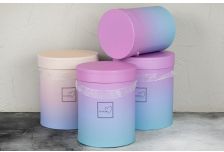 Набор подарочных коробок 1/3 шт ЦИЛИНДР  СРЕД.  РАДУГА