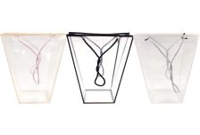 Набор подарочных коробок 1х10шт СУМКА-ТРАПЕЦИЯ ПРОЗРАЧНАЯ С ОКАНТОВКОЙ