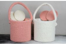 Набор подарочных коробок 1ШТ  ЦИЛИНДР МЕХОВОЙ С УШКАМИ И МЕХОВОЙ РУЧКОЙ