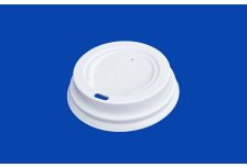 Крышка для стак. Экопак д.73мм (0,180л) белая (15уп х100шт) (1500шт) с пит