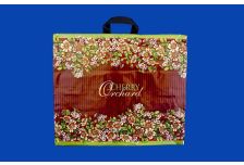 Пакет петля  Интерпак 60х50 Вишневый сад /10уп х 25шт/ ПВД 70мкм  (250шт)