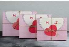 Набор подарочных коробок 1/3 Прямоугольный ПОД ДЖИНС С СЕРДЦЕМ