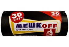 Пакет мусорный  30лит 30шт (Мешкоff) ПНД 8мкм 48см х 57см (60уп)