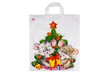 Пакет петля  НГ Тико 40х36 Два мышонка /6уп х 50шт/ ПВД 37мкм (300шт)