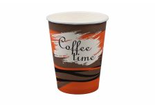 Бум стакан КБ  0,250л диам 80мм ГН Цветы коричневый /20уп * 50шт/ (1000шт)