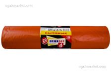 Пакет мусорный  120лит 20шт (Мешкоff) ПВД 37мкм 65см х 105см (10уп) Быт. оранжевые