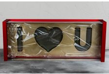 Набор подарочных коробок 1шт  ПРЯМОУГ. I LOVE YOU  ПРОЗРАЧ.КРЫШКОЙ ИЗ ОРГСТЕКЛА