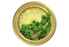 Бум тарелка Папирус НОВЫЙ ГОД д.230мм НОВОГОДНЕЕ СИЯНИЕ /10уп * 50шт/ (500шт)