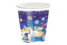 Бум стакан Папирус НОВЫЙ ГОД 0,250л диам 80мм ГОРОДОК /20х50шт/(1000шт)