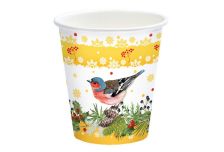 Бум стакан Папирус НОВЫЙ ГОД 0,250л диам 80мм ПТИЧКИ /20х50шт/(1000шт)