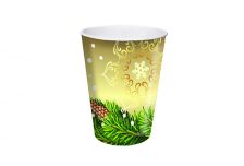 Бум стакан Папирус НОВЫЙ ГОД 0,250л диам 80мм НОВОГОДНЕЕ СИЯНИЕ /20х50шт/(1000шт)
