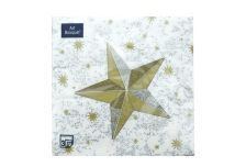 НГ Салфетки 33х33, 20 шт,3 сл. Art Bouquet (12 уп) НГ ЗОЛОТАЯ ЗВЕЗДА