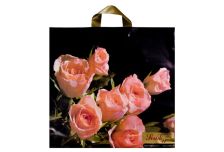 Пакет петля  Серикоф 45х43 Букет премиум/16уп х 25шт/ ПВД 100мкм (400шт) петля