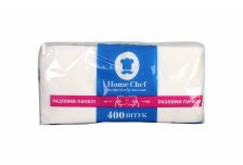 Салфетки 24х12 1-слойн. (HOME CHEF) 400л/21уп Белые