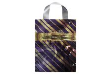 Пакет петля  ДПА 25х30 Золотая полоса  /10уп х 50шт/ ПВД (500шт)