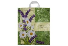 Пакет петля  Тико 42х38 Полевые ромашки /6уп х 50шт/ ПНД 35мкм (300шт) петля