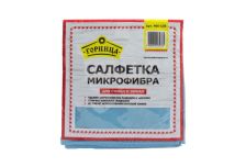 Салфетка из микрофибры 35х35  ГОРНИЦА  (50уп) для стекол и зеркал