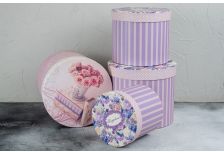 Набор подарочных коробок 1/3 шт ЦИЛИНДР  СРЕД. ПОЗДРАВЛЯЮ