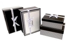 Набор подарочных коробок 1/3 Прямоуг. ЧЕРНО-БЕЛЫЕ