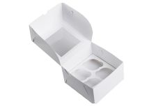 ОСК/OSQ Короб под маффины СUP  4шт БЕЛЫЙ окно 160х160х100мм (100шт)