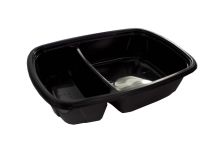 Контейнер Стирол К-230-2 черный 2-х секц. 0,950л  230*170*50 /30уп*10шт/ (300шт)