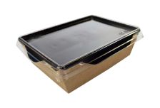 ОСК/OSQ салатник с прозр крышкой OpSalad  900 ЧЕРНЫЙ (150шт)