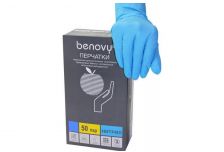 Перчатки BENOVY СИНИЕ (50пар) 100% нитрил размер XS (бенови) 1/10 в кор