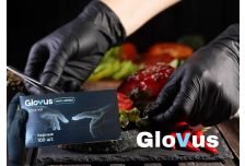Перчатки GLOVUS Винил Нитрил черные 100шт размер S (ДД)
