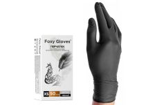 Перчатки Foxy Gloves черные  нитриловые XS 1/ 50 пар 1/10 в кор ДД